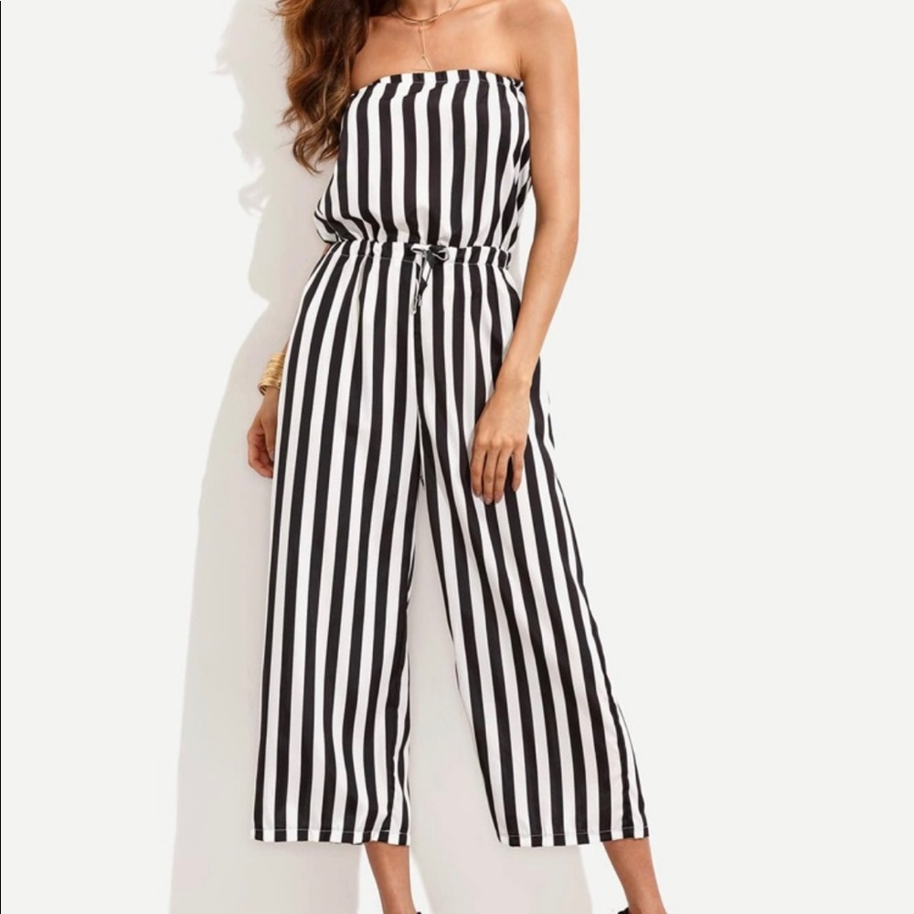 Vertical Striped Jumpsuit |One Size|